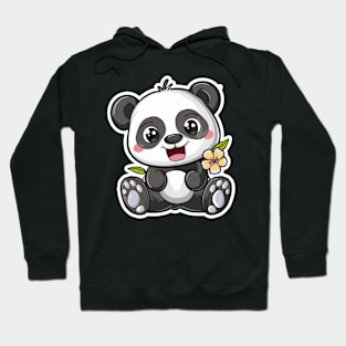 Exuberant Panda Buddy Sticker Hoodie